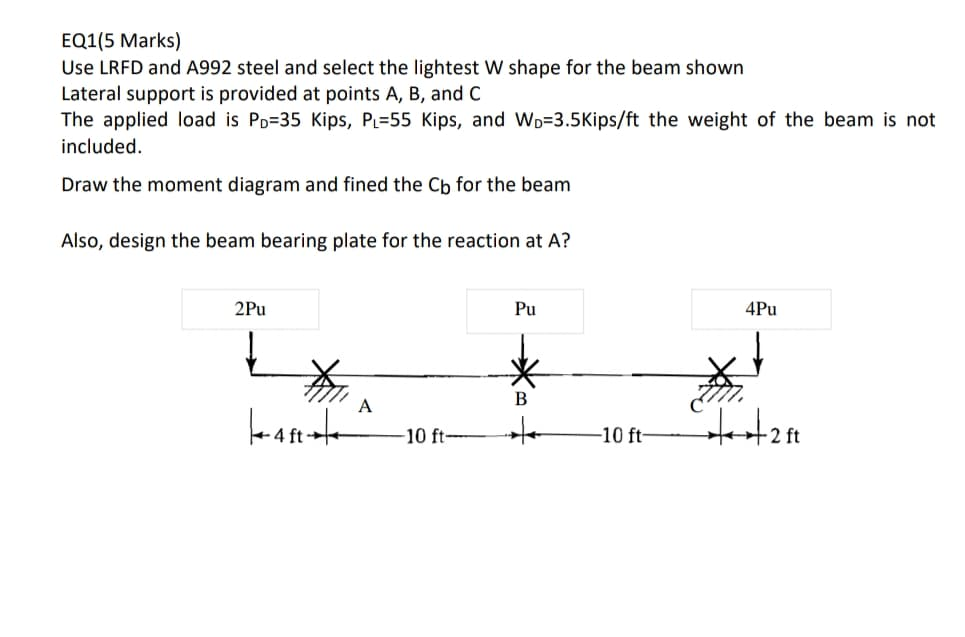 Solved Eq Marks Use Lrfd And A Steel And Select The Chegg