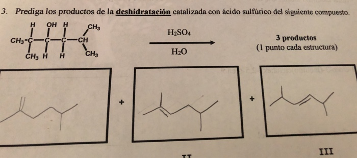 Solved Prediga Los Productos De La Deshidrataci N Chegg