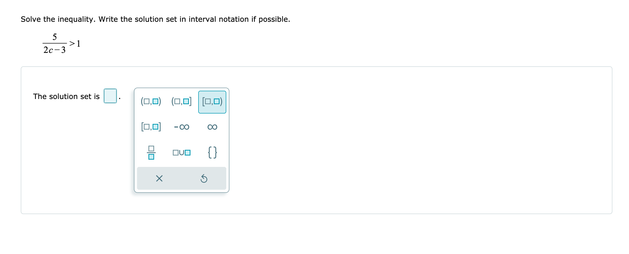 Solved Solve The Inequality Write The Solution Set In Chegg