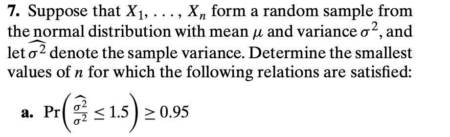 Solved 7 Suppose That X1 Xn Form A Random Sample From Chegg