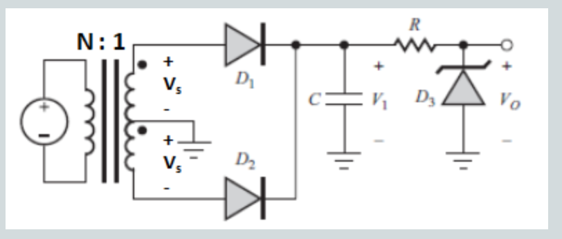 Solved For The Zener Regulated Power Supply Provided The Chegg