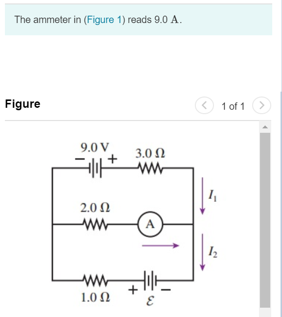 Solved The Ammeter In Figure Reads A Figure