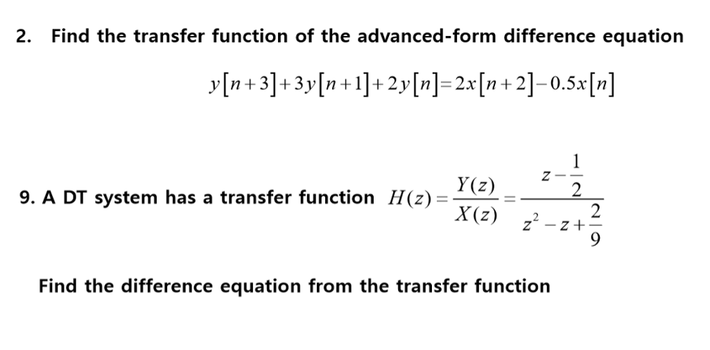 Solved Find The Transfer Function Of The Advanced Form Chegg