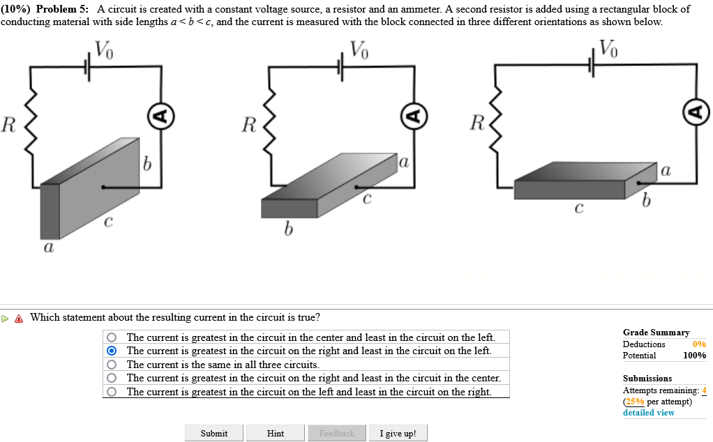 Solved Problem A Circuit Is Created With A Constant Chegg