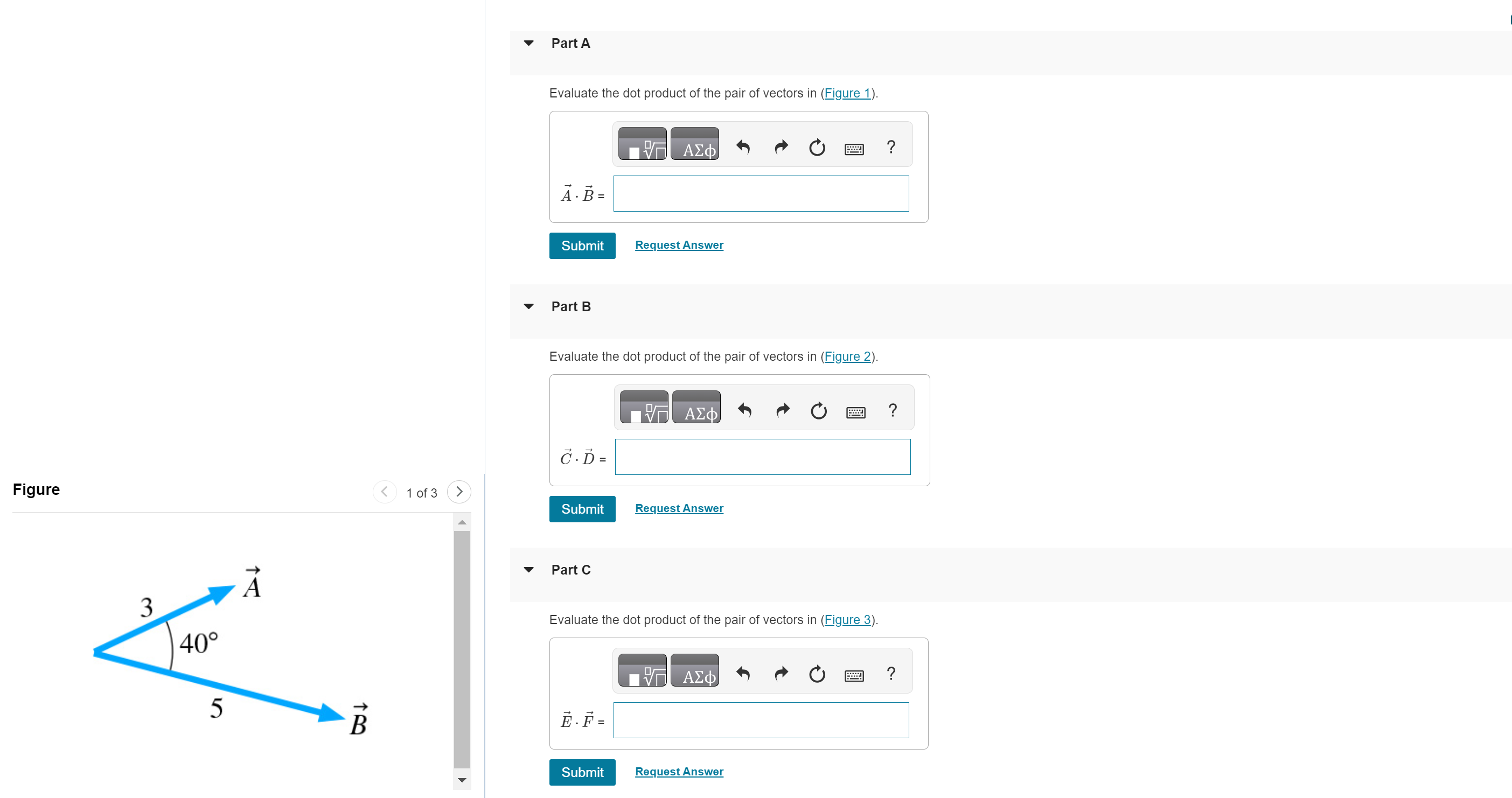 Solved Evaluate The Dot Product Of The Pair Of Vectors In Chegg