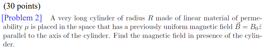 Solved Problem 2 A Very Long Cylinder Of Radius R