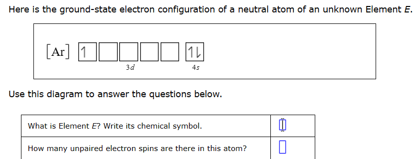 Solved Here Is The Ground State Electron Configuration Of A Chegg