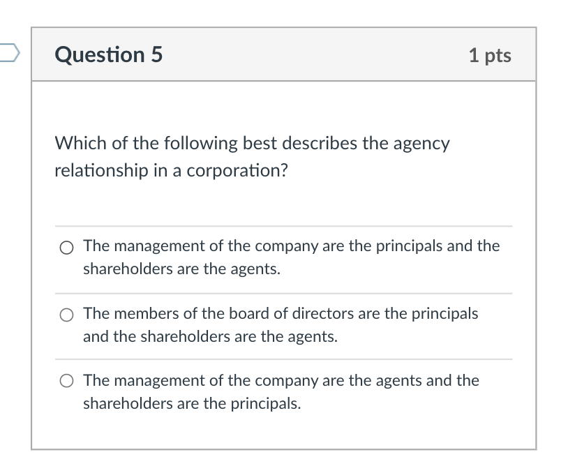 Solved Question 5 1 Pts Which Of The Following Best Chegg