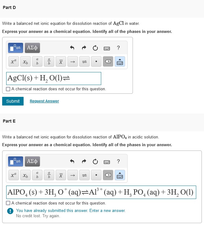 Solved Write A Balanced Net Ionic Equation For Dissolution Chegg