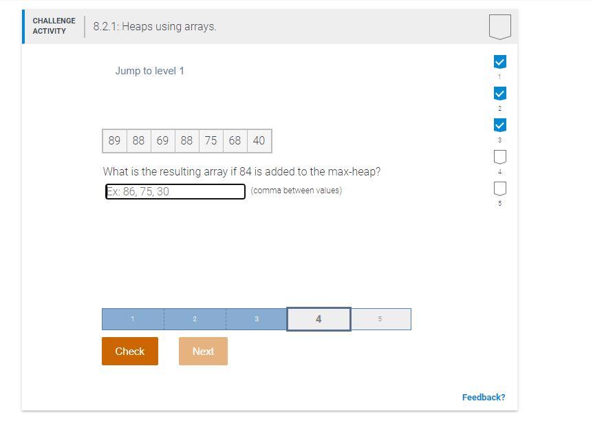 Solved CHALLENGE ACTIVITY 8 2 1 Heaps Using Arrays Jump To Chegg