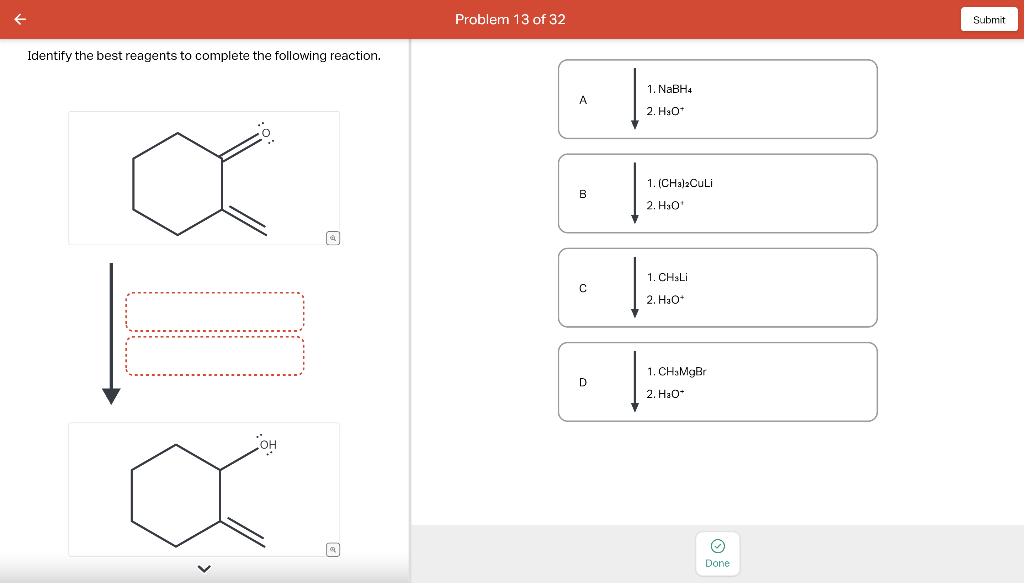 Solved Identify The Best Reagents To Complete The Following Chegg