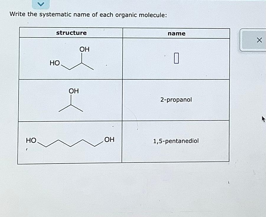 Solved Write The Systematic Name Of Each Organic Molecu