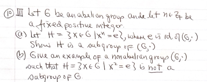 Solved 10 ③ I Let 6 be an abelian group and let ne Z be a Chegg