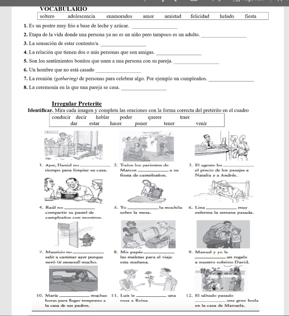 En Verbs That Change Meaning In The Preterite Tense Chegg Mx