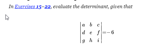 Solved In Exercises Evaluate The Determinant Given Chegg