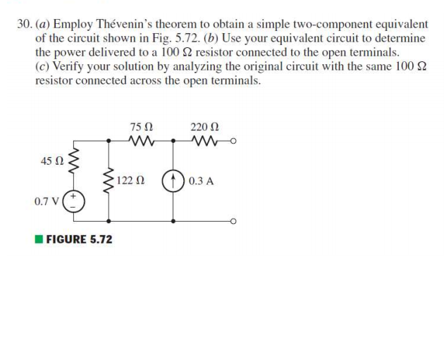 Solved A Employ Th Venin S Theorem To Obtain A Simple Chegg