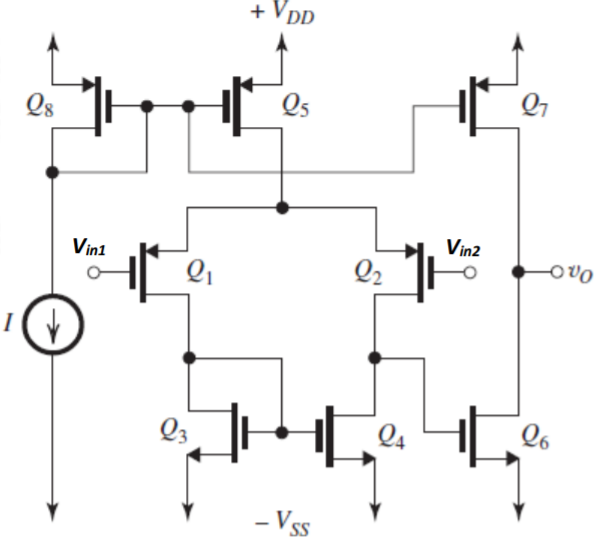 Solved The Two Stage CMOS Amplifier Differential Amplifier Chegg