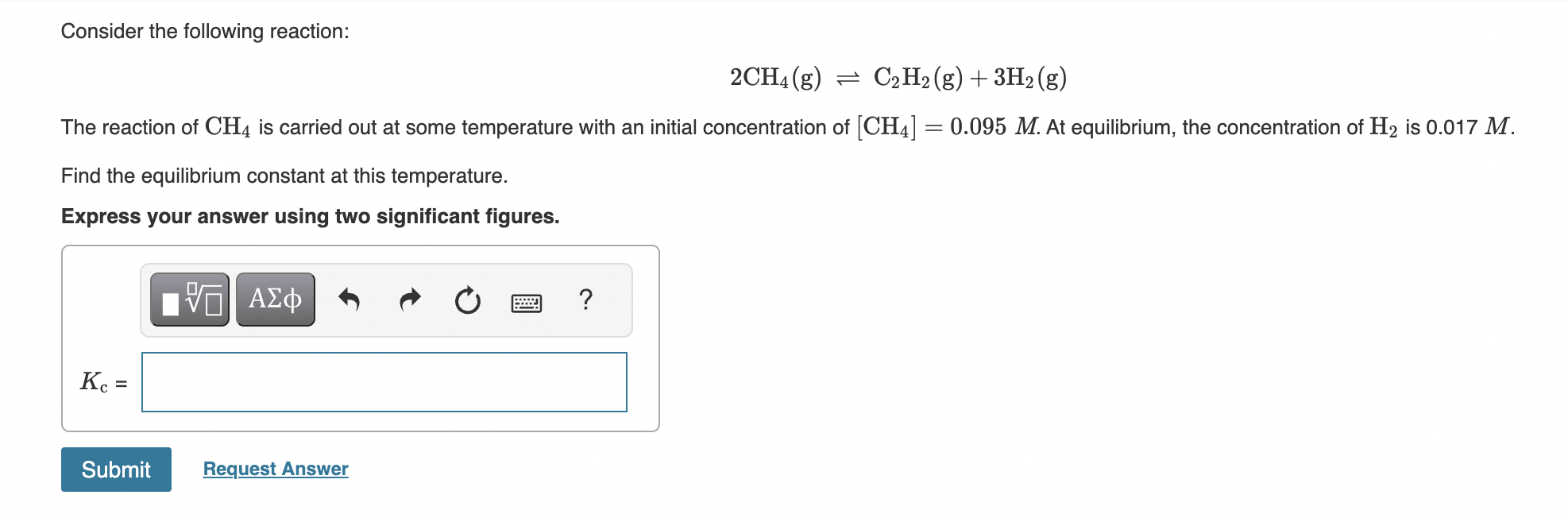 Solved Consider The Following Reaction Ch G C H Chegg