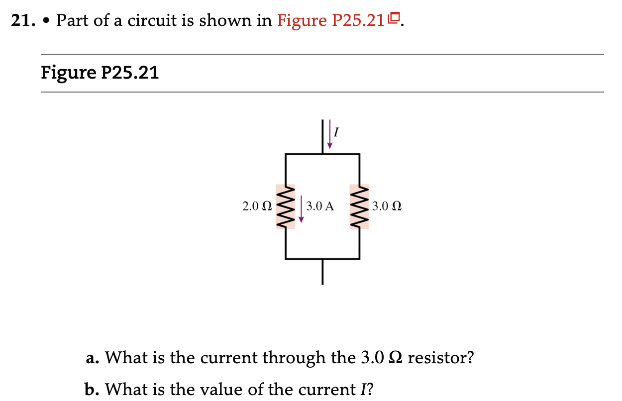 Solved 21 Part Of A Circuit Is Shown In Figure P25 21 Chegg