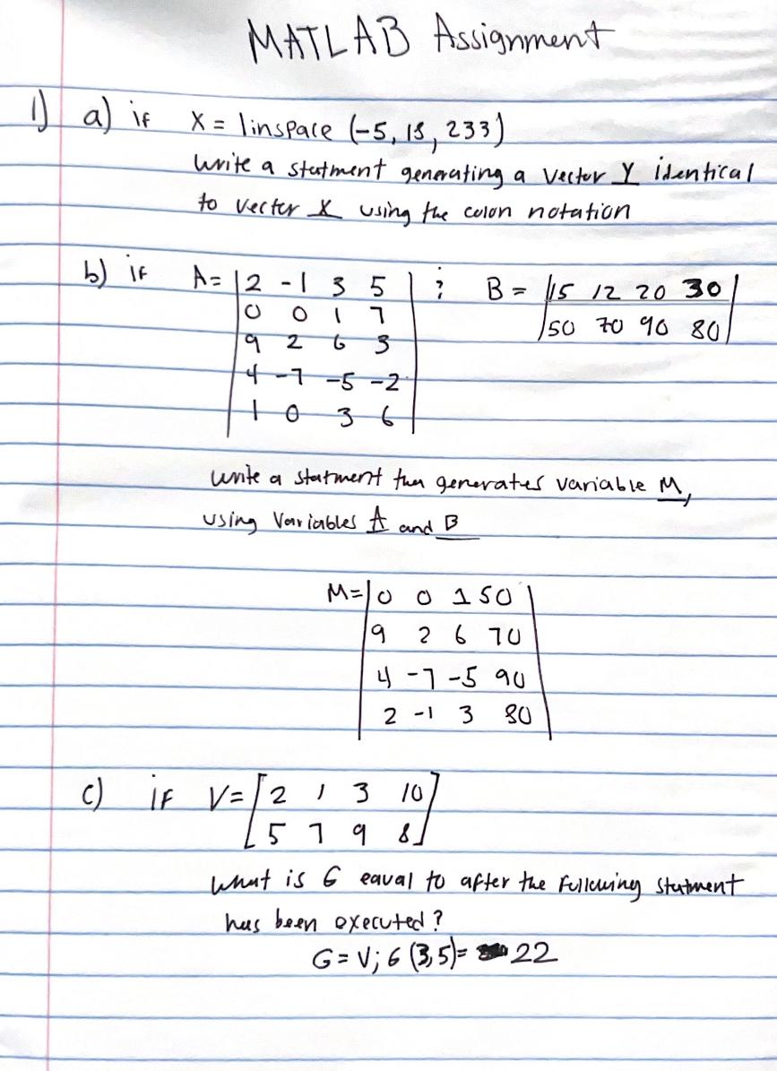 Solved Using Matlab A Consider The Vector X Generated In Chegg