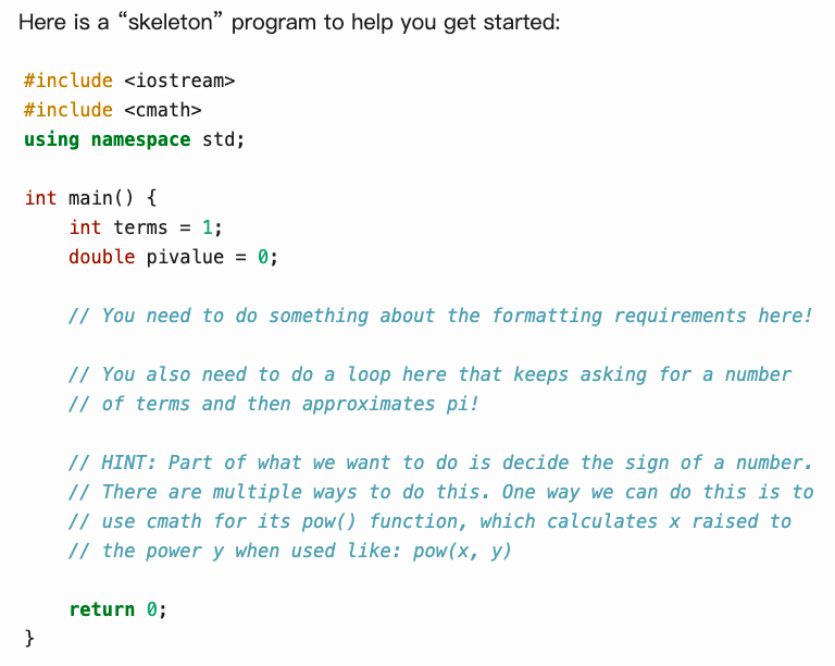 Solved Write A C Program That Approximates The Value Of Chegg