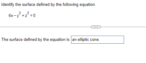 Solved Identify The Surface Defined By The Following Chegg