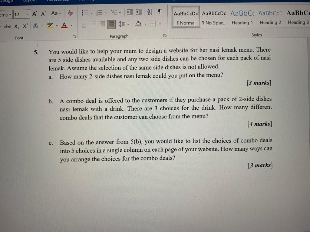 Solved Oma 12 A A Aa EE AaBbCcDc AaBbCcDc AaBb Cc AaBbCcc Chegg