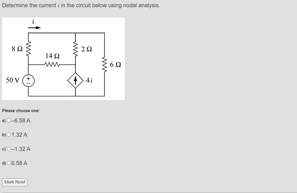 Solved Determine The Current I In The Circuit Below Using Chegg