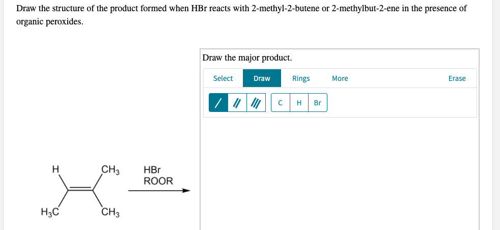 Solved Draw The Structure Of The Product Formed When Hbr Chegg