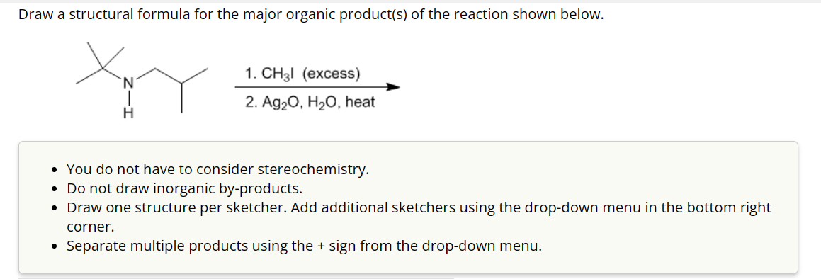 Solved Draw A Structural Formula For The Major Organic Chegg