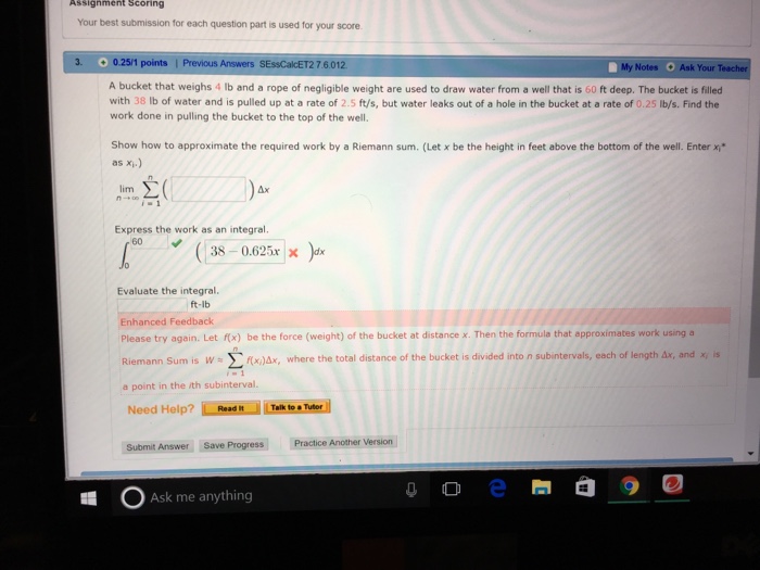 Solved A Bucket That Weighs Lb And A Rope Of Negligible Chegg