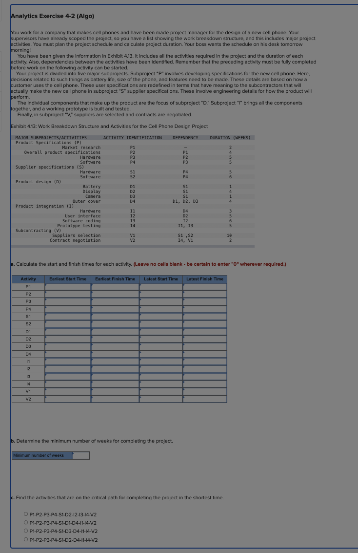 Solved Analytics Exercise Algo You Work For A Company Chegg