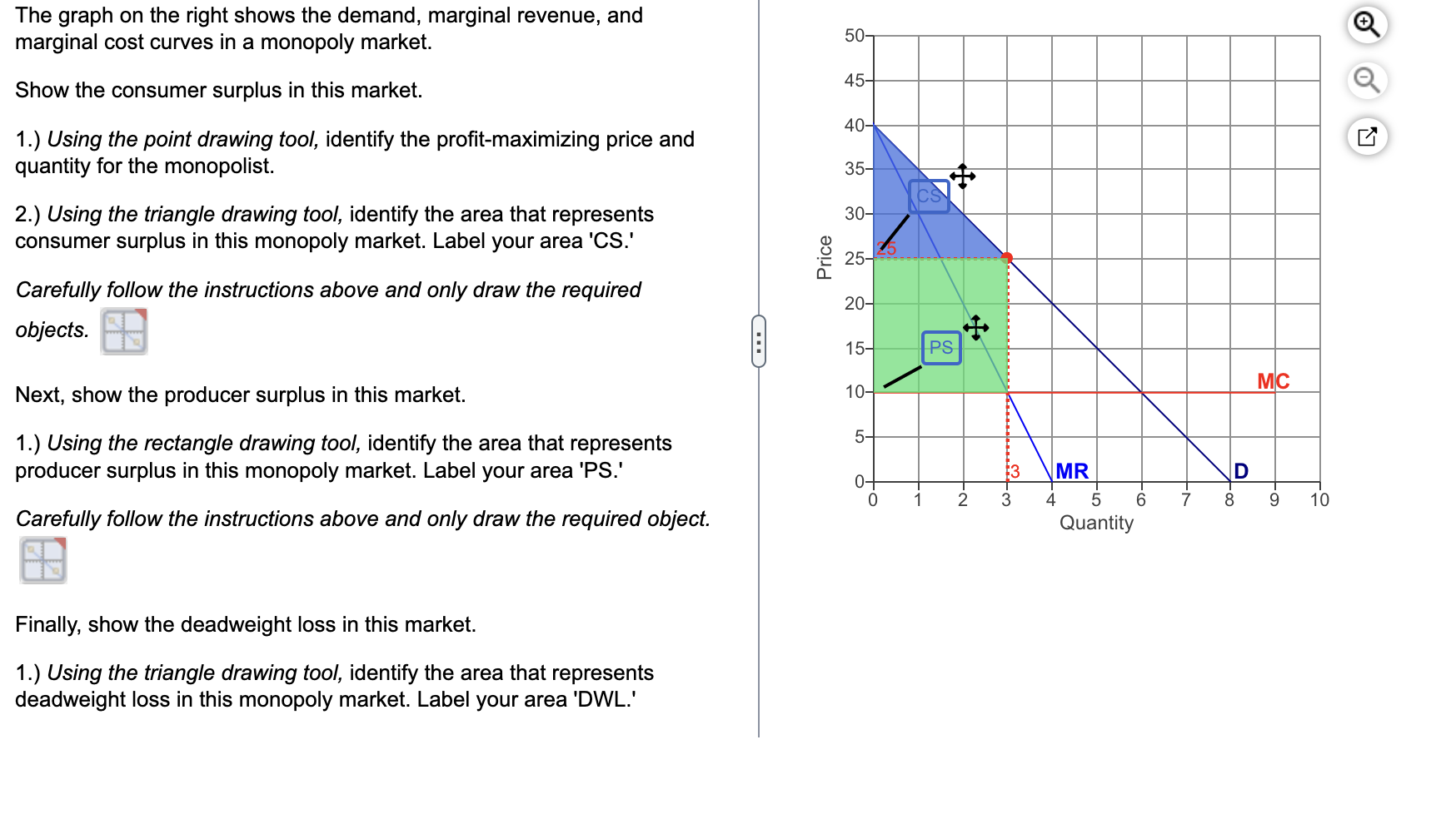 Solved The Graph On The Right Shows The Demand Margina