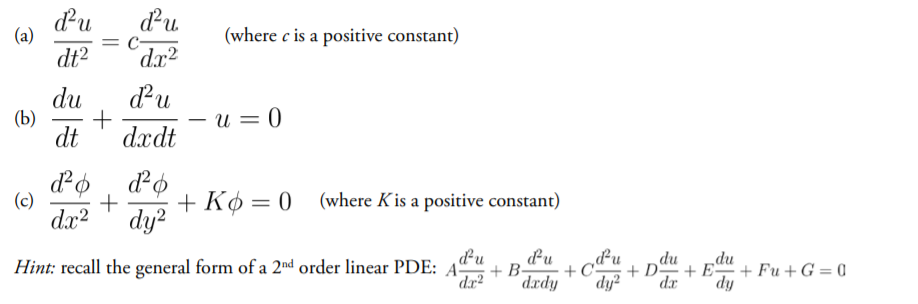 Solved Classify The Following Pdes As Elliptical Parabolic Chegg