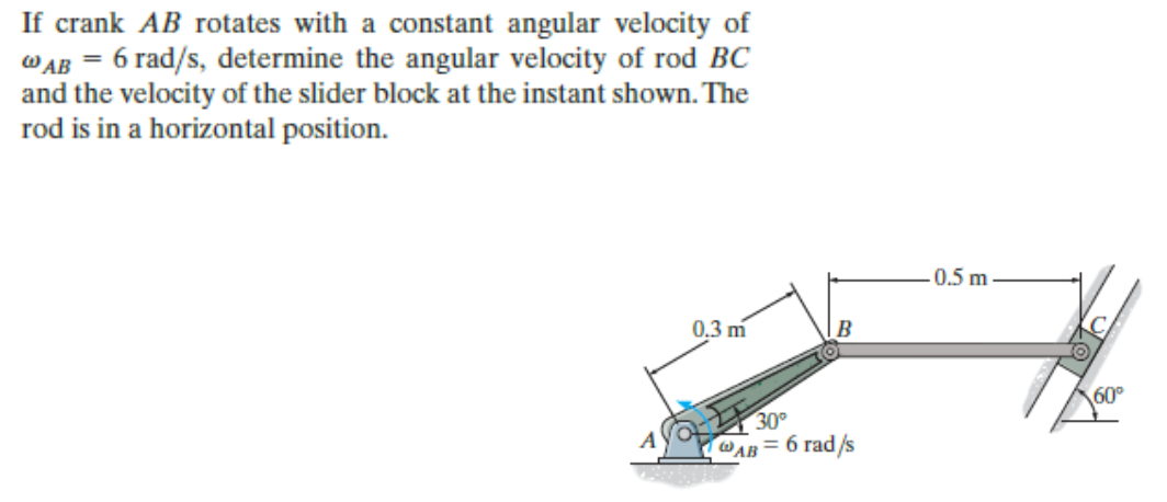 Solved If Crank AB Rotates With A Constant Angular Velocity Chegg