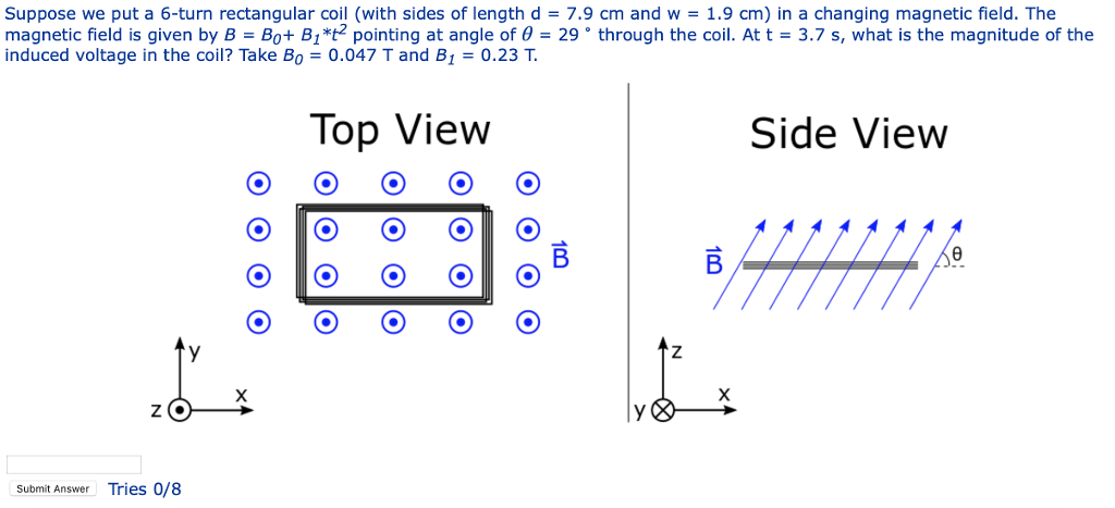 Solved Suppose We Put A Turn Rectangular Coil With Sides Chegg