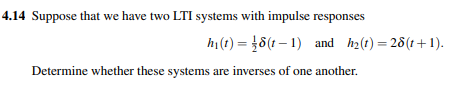 Solved Suppose That We Have Two Lti Systems With Impulse Chegg