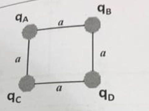 Solved Q Four Point Charges Qa Qb Qc Qd Are At The Chegg