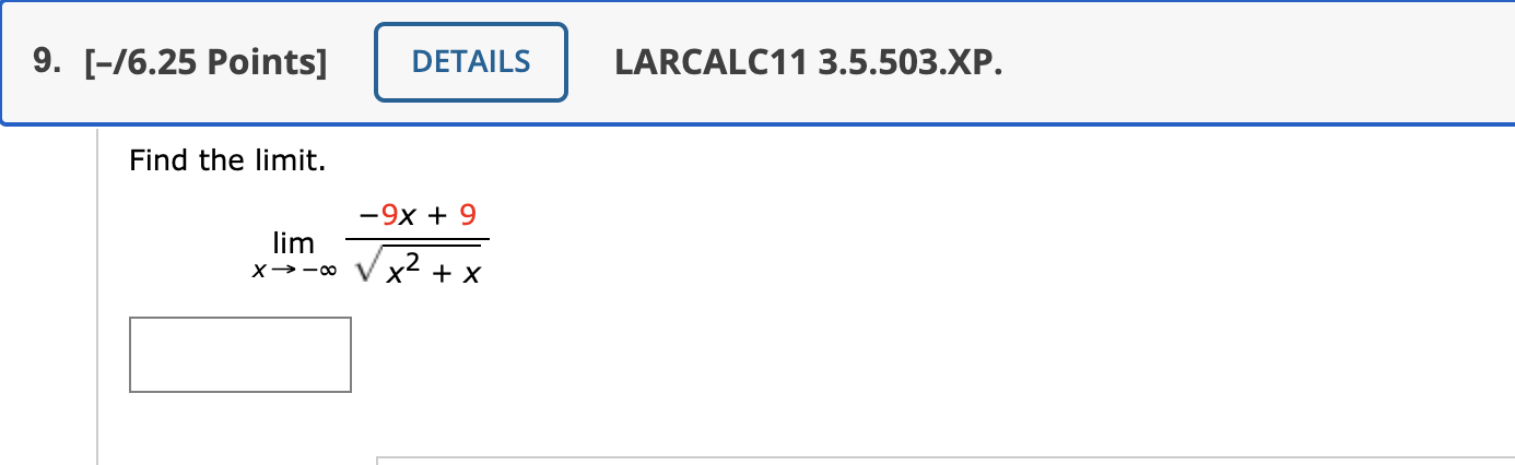 Solved Points Details Larcalc Xp Find Chegg