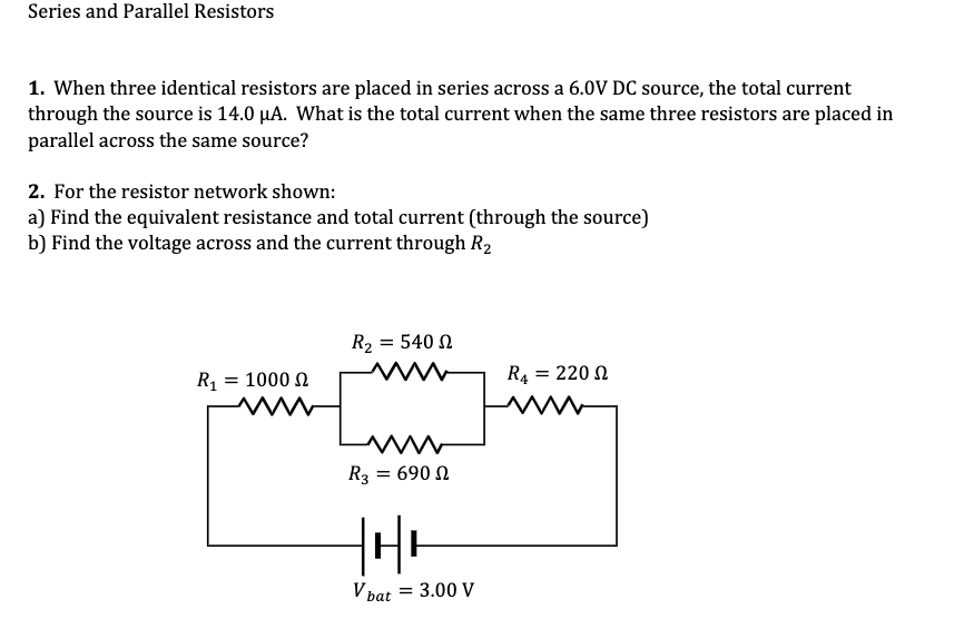 Solved Series And Parallel Resistors 1 When Three Identical Chegg