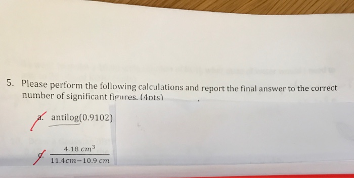 Solved Please Perform The Following Calculations And Chegg