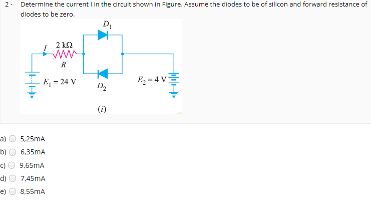 Solved 2 Determine The Current I In The Circuit Shown In Chegg