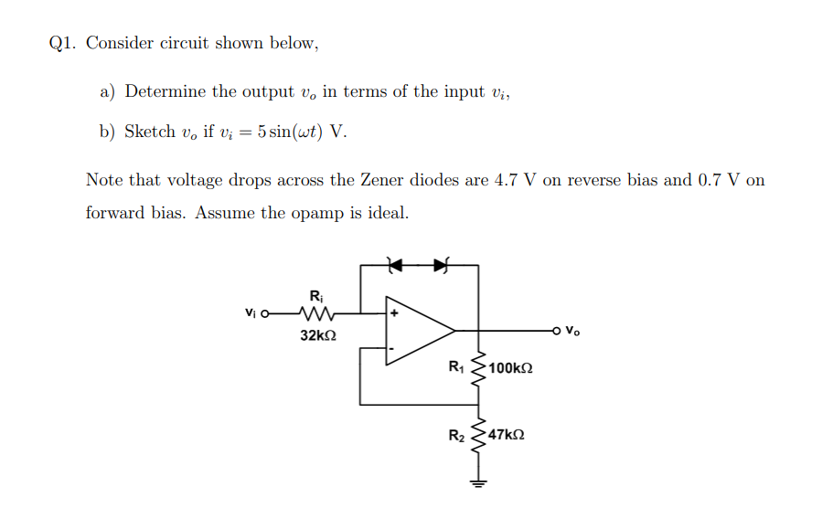 Solved 21 Consider Circuit Shown Below A Determine The Chegg