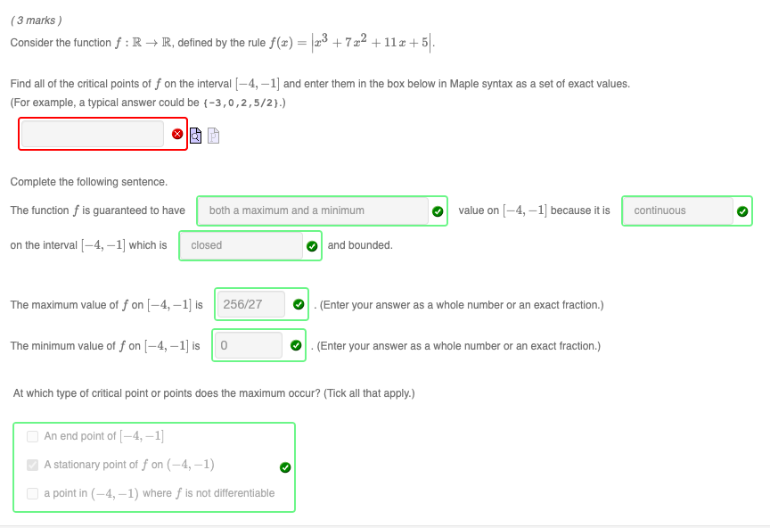 Solved 3 Marks Consider The Function F R R Defined By Chegg