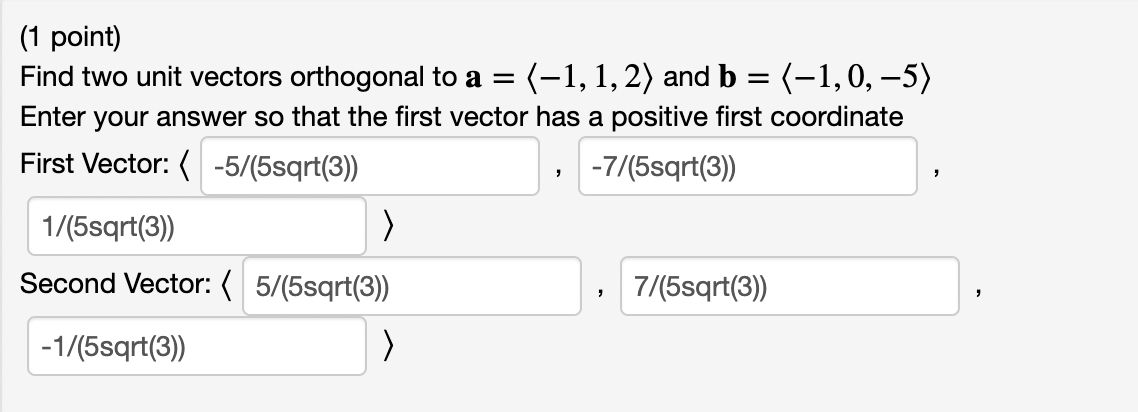 Solved Find Two Unit Vectors Orthogonal To Chegg