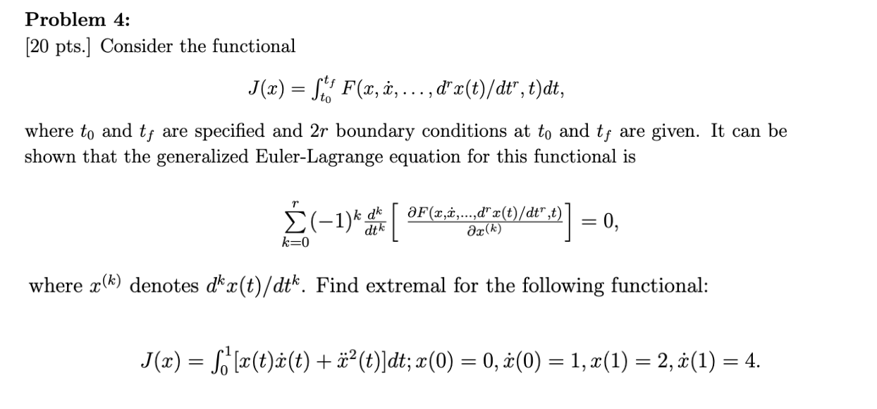 Solved Problem 4 N 20 Pts Consider The Chegg