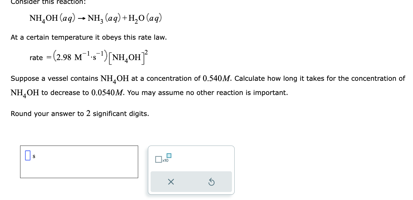 Solved NH4OH Aq NH3 Aq H2O Aq At A Certain Temperature It Chegg