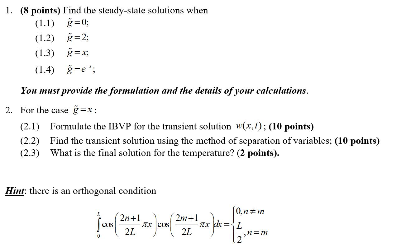 Solved Consider The IBVP For Inhomogeneous Linear PDE Heat Chegg