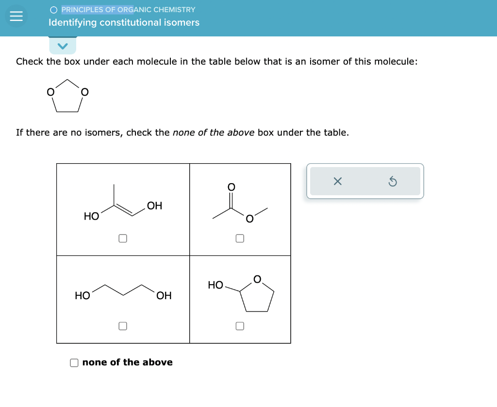 Solved Check The Box Under Each Molecule In The Table Below Chegg