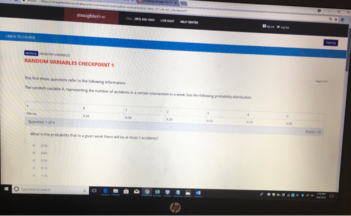 Solved Straighterine Back To Course Modul Random Varniles Chegg